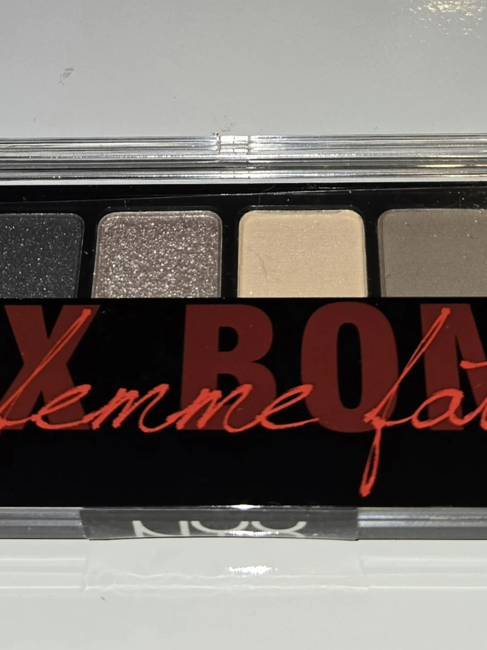 NYX Eye Shadow Palette — Black, Silver, Champagne, Taupe